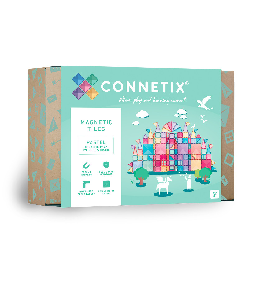 Connetix Connetix Tiles - Magnetická Stavebnice Pastelová XL 120 ks