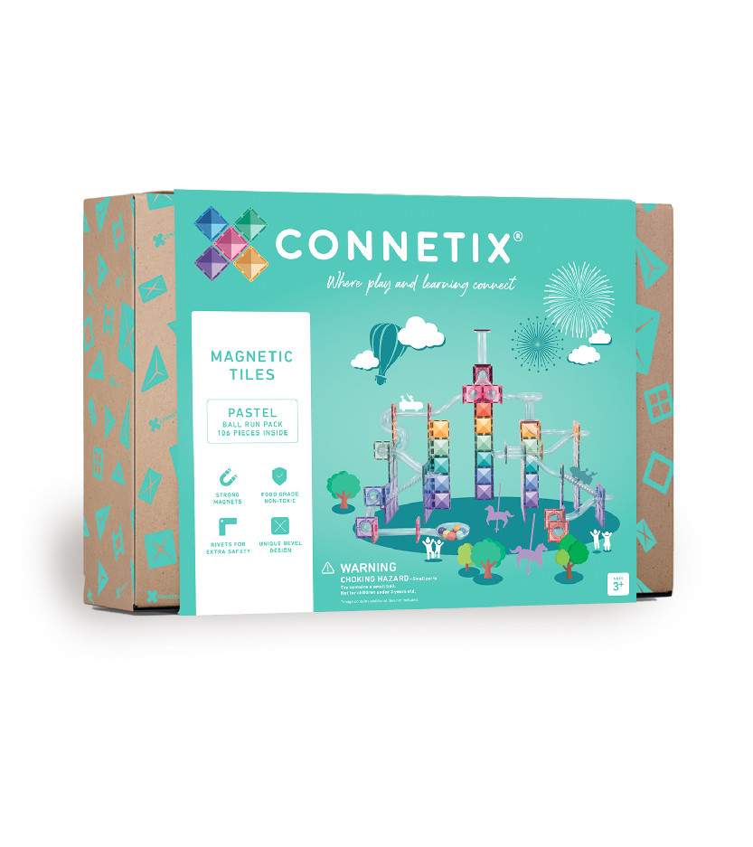 Connetix Connetix Tiles - Magnetická Stavebnice Pastelová Kuličková Dráha 106 ks