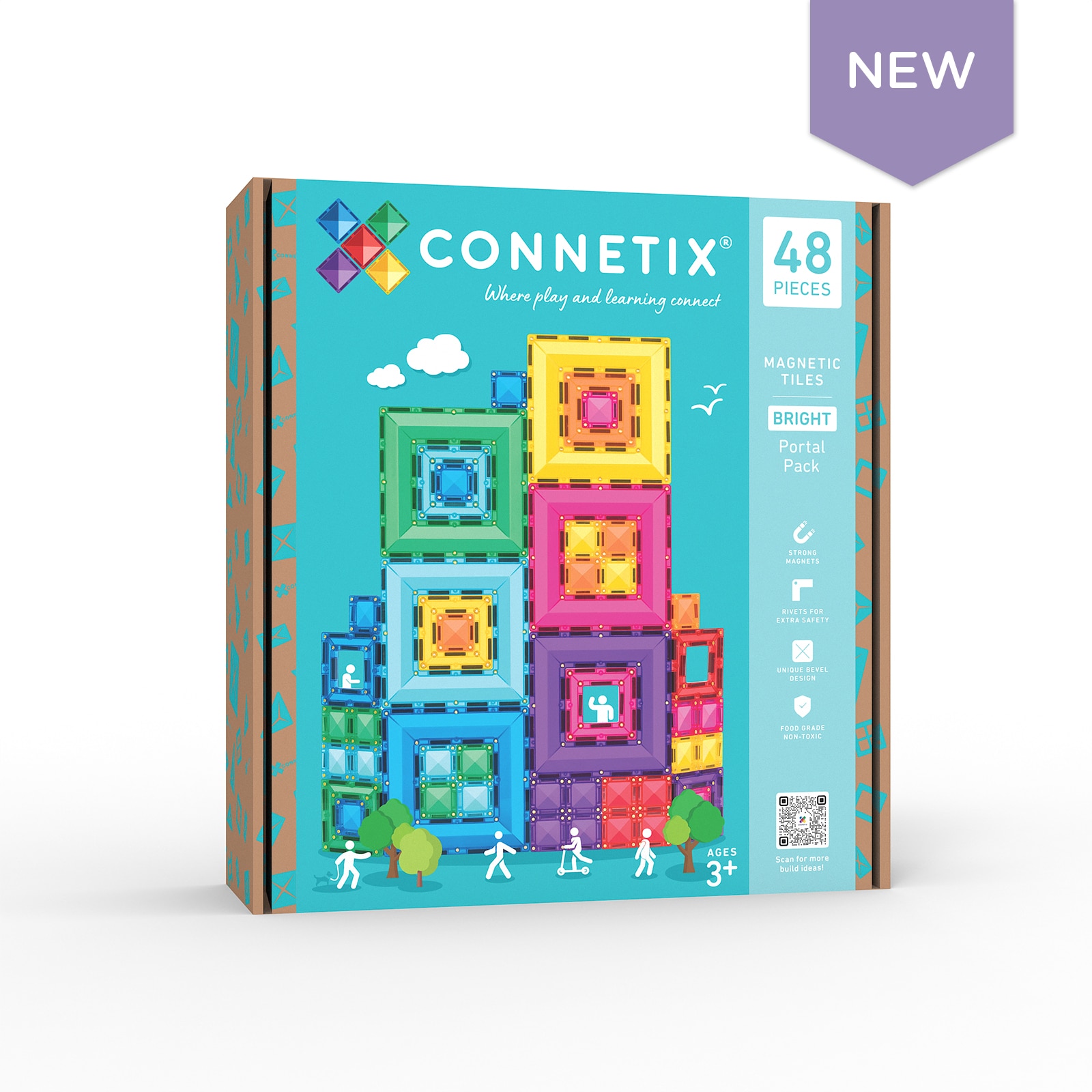 Connetix Tiles - Magnetická stavebnice s otáčecí technologií 48ks