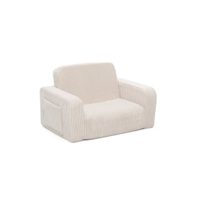 SHAPPY SHAPPY Dětské rozkládací pěnové křeslo LUMI manšestr Barva: Vanilla