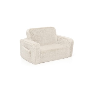 SHAPPY SHAPPY Dětské rozkládací pěnové křeslo LUMI Jemný plyš Barva: Cream