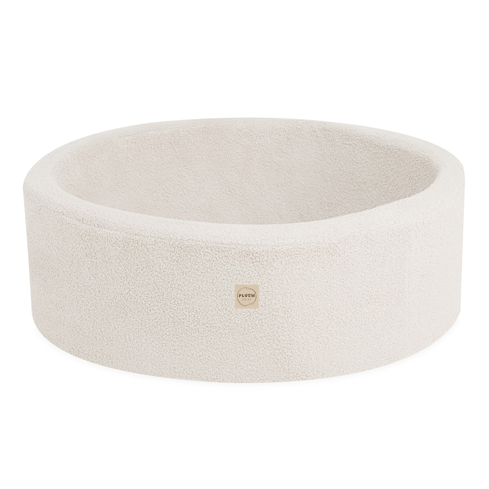 PLUSH NEST PLUSH NEST Suchý bazén kulatý Krémový beránek Ø 90 × 30 cm