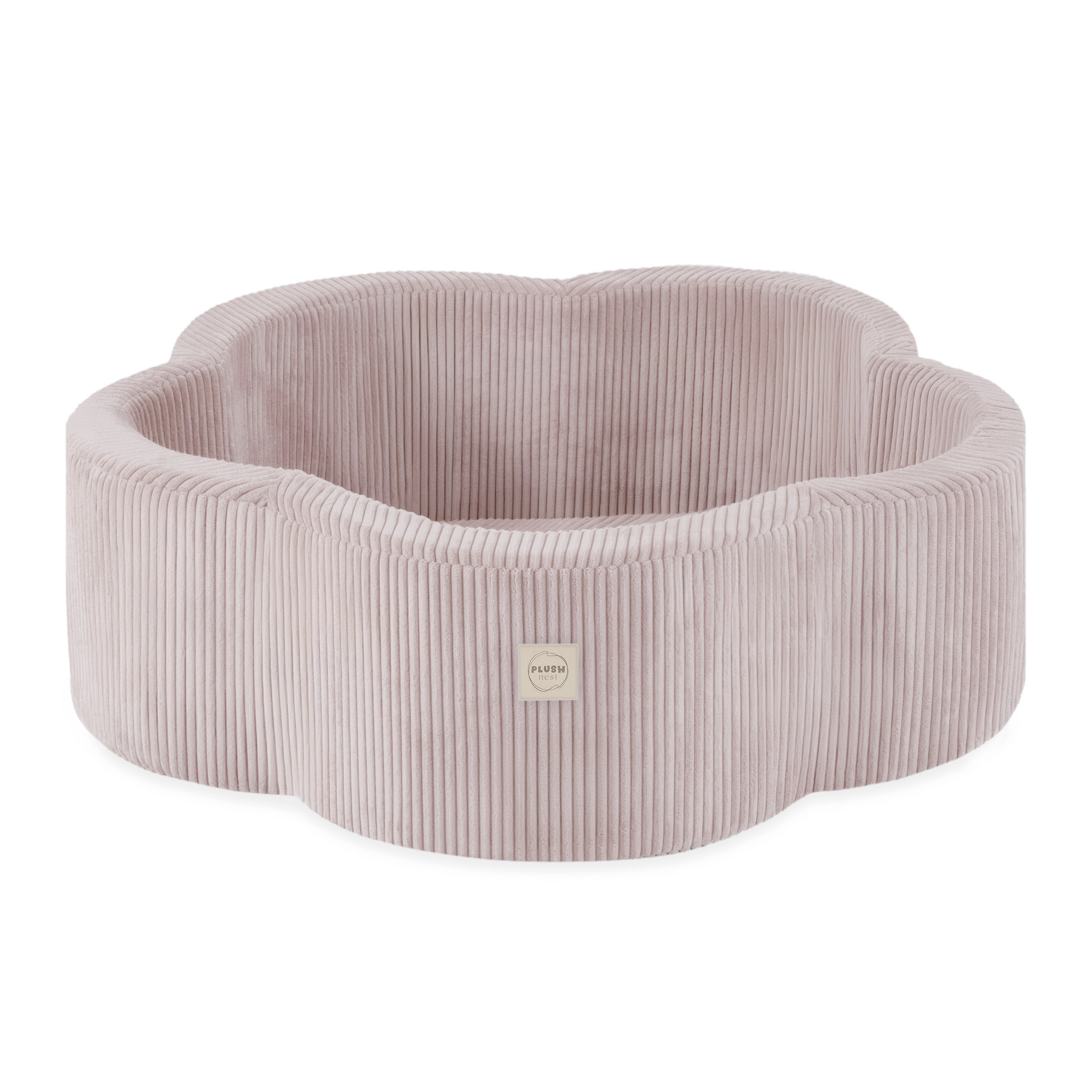 PLUSH NEST PLUSH NEST Suchý bazén Květinová zóna Manšestr světle růžová 95 × 30 cm