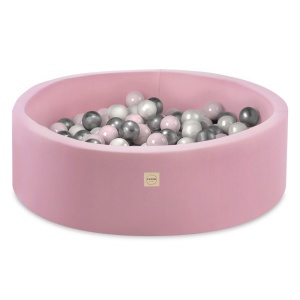 PLUSH NEST PLUSH NEST Suchý bazén kulatý Bavlna Ø 90 × 30 cm s 200 míčky