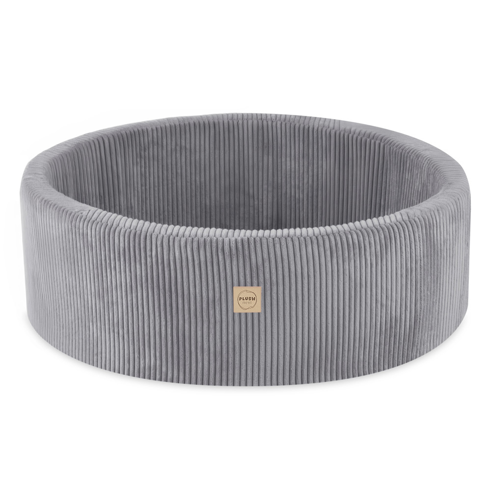 PLUSH NEST PLUSH NEST Suchý bazén kulatý Manšestr (šedý) Ø 90 × 30 cm