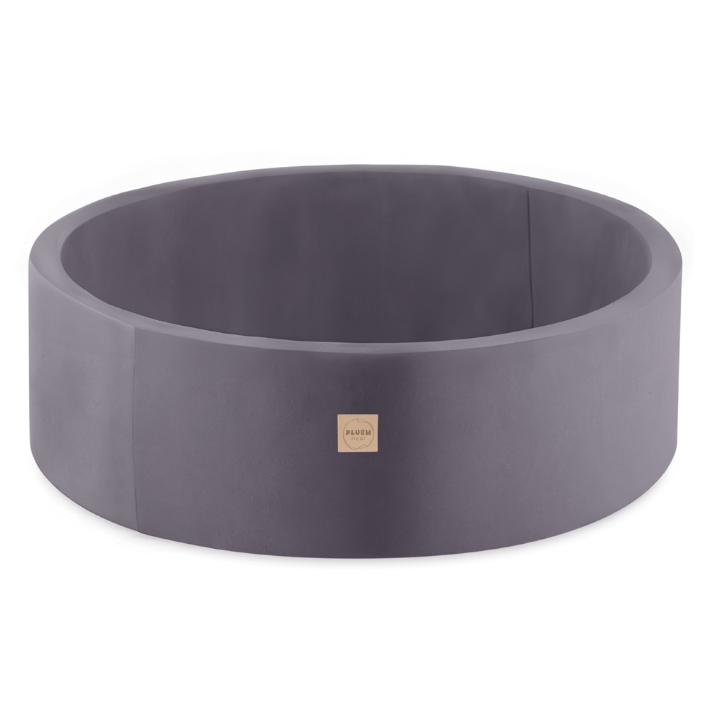 PLUSH NEST PLUSH NEST Suchý bazén kulatý Samet (šedý) Ø 90 × 30 cm