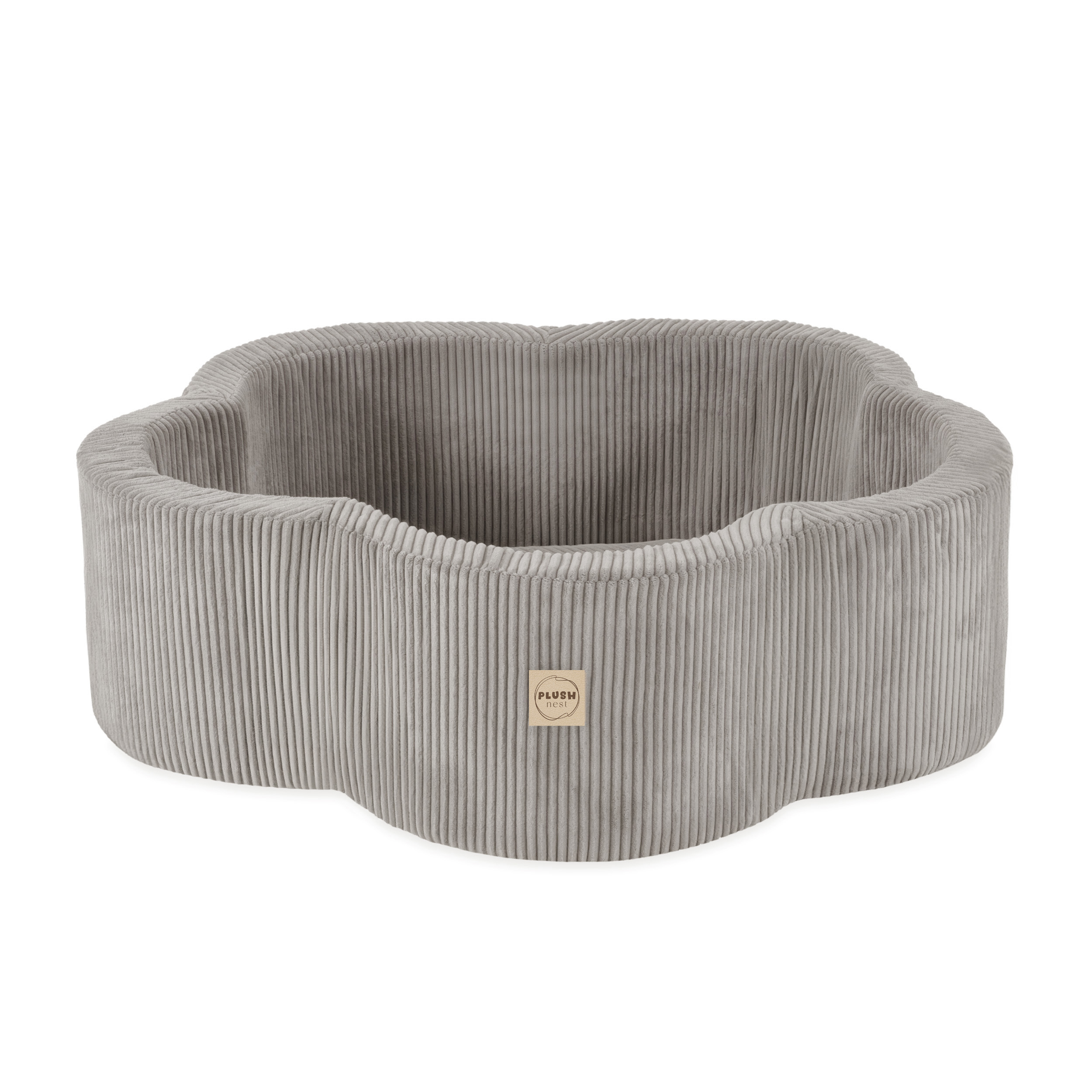 PLUSH NEST PLUSH NEST Suchý bazén Květinová zóna 95 × 30 cm Prémiový béžový manšestr