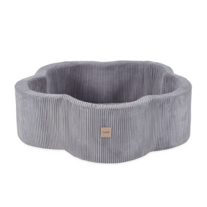 PLUSH NEST PLUSH NEST Suchý bazén Květinová zóna Prémiový šedý manšestr 95 × 30 cm