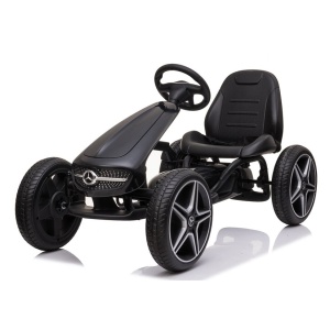  Mamido Dětská šlapací motokára Mercedes XMX610 černá | ECO kůže | Polohovatelné sedadlo