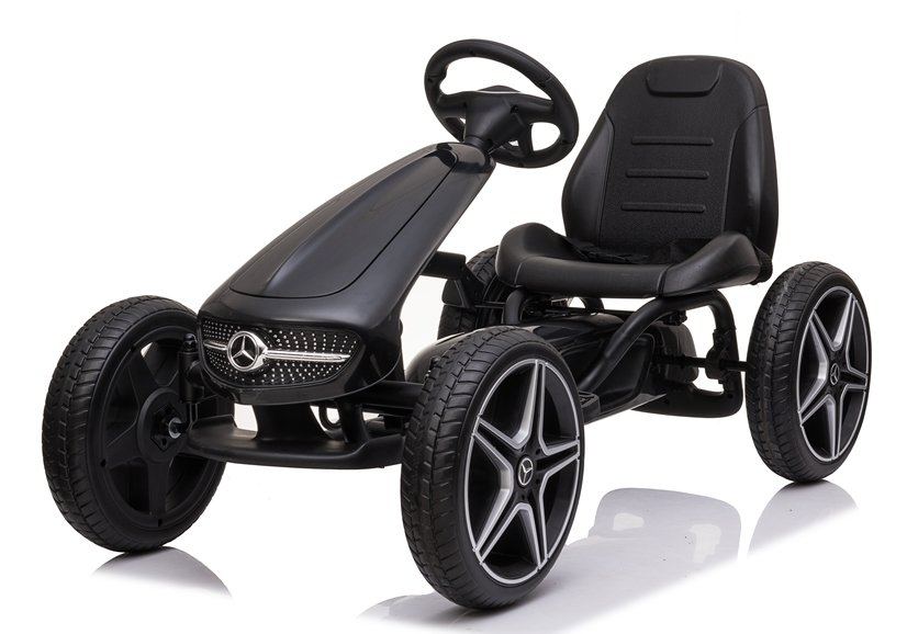  Mamido Dětská šlapací motokára Mercedes XMX610 černá | ECO kůže | Polohovatelné sedadlo