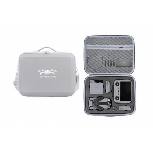 PU pouzdro na rameno na dron DJI Mini 5 Pro (DJI RC 2 / RC-N3) - šedé 1DJ8209