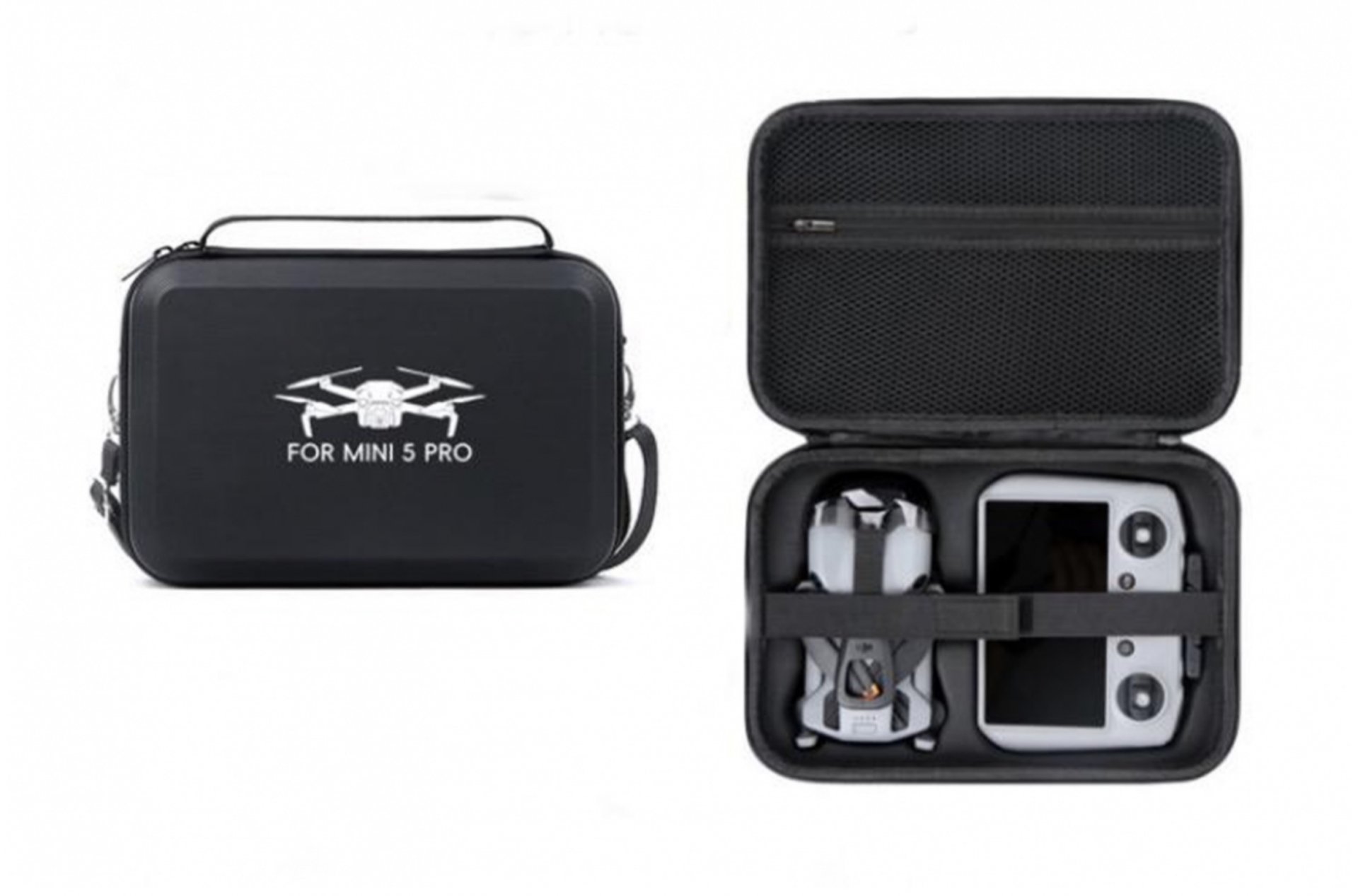 PU pouzdro na rameno na dron DJI Mini 5 Pro s DJI RC 2 - černé 1DJ8208