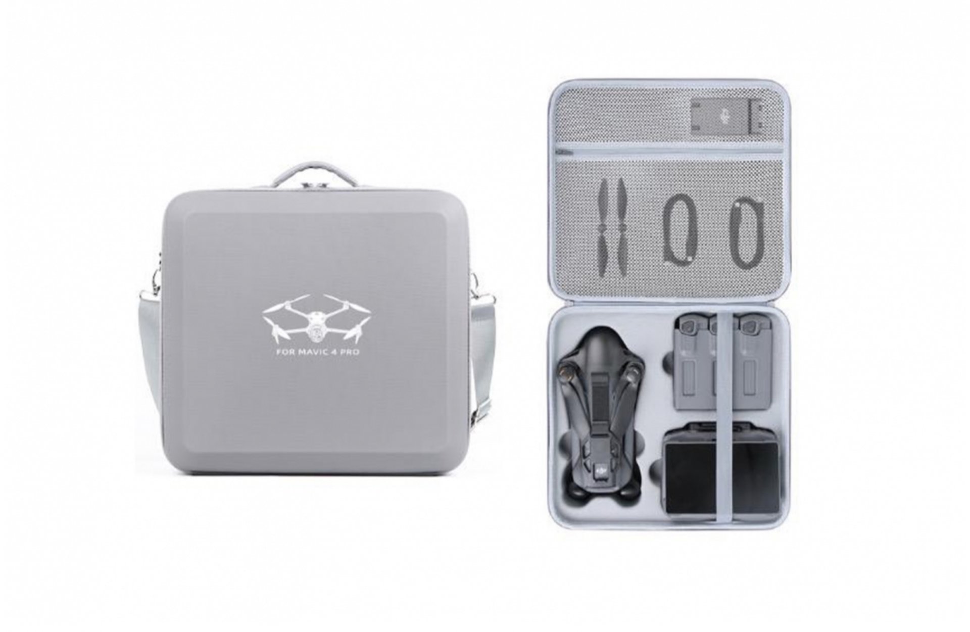 Šedé PU pouzdro na rameno pro dron DJI Mavic 4 Pro 1DJ8196 Šedé PU pouzdro na rameno pro dron DJI Mavic 4 Pro 1DJ8196