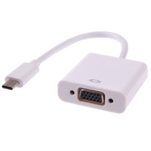 Redukce USB-C (samec) / VGA (samice) - Bílá