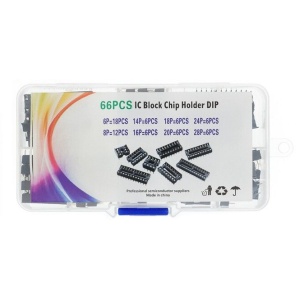 Sada DIP IC adaptérů 6 - 28 pinů - 66 kusů