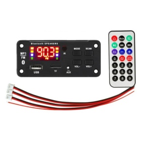 Bluetooth AUX MP3 FM USB TF přehrávač do panelu se zesilovačem - 2 x 25W