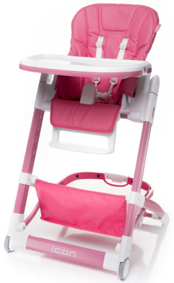 Jídelní židlička 4Baby Icon růžová