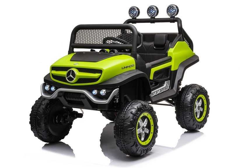 Dětské elektrické autíčko Mercedes-Benz Unimog S 4x4 lakované zelené