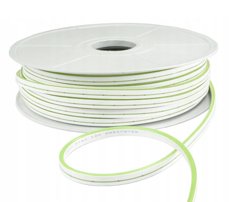 LED neonová trubice 12V SMD2835 - Zelená