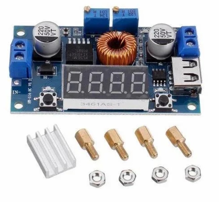 Step-down měnič XL4015 4–40V na 1.5–37V
