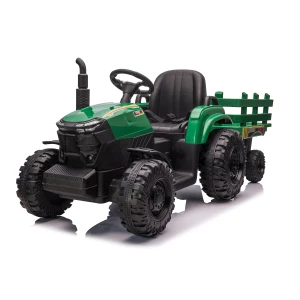 Dětský elektrický traktor s vlečkou Forest 24V 2x200W zelený