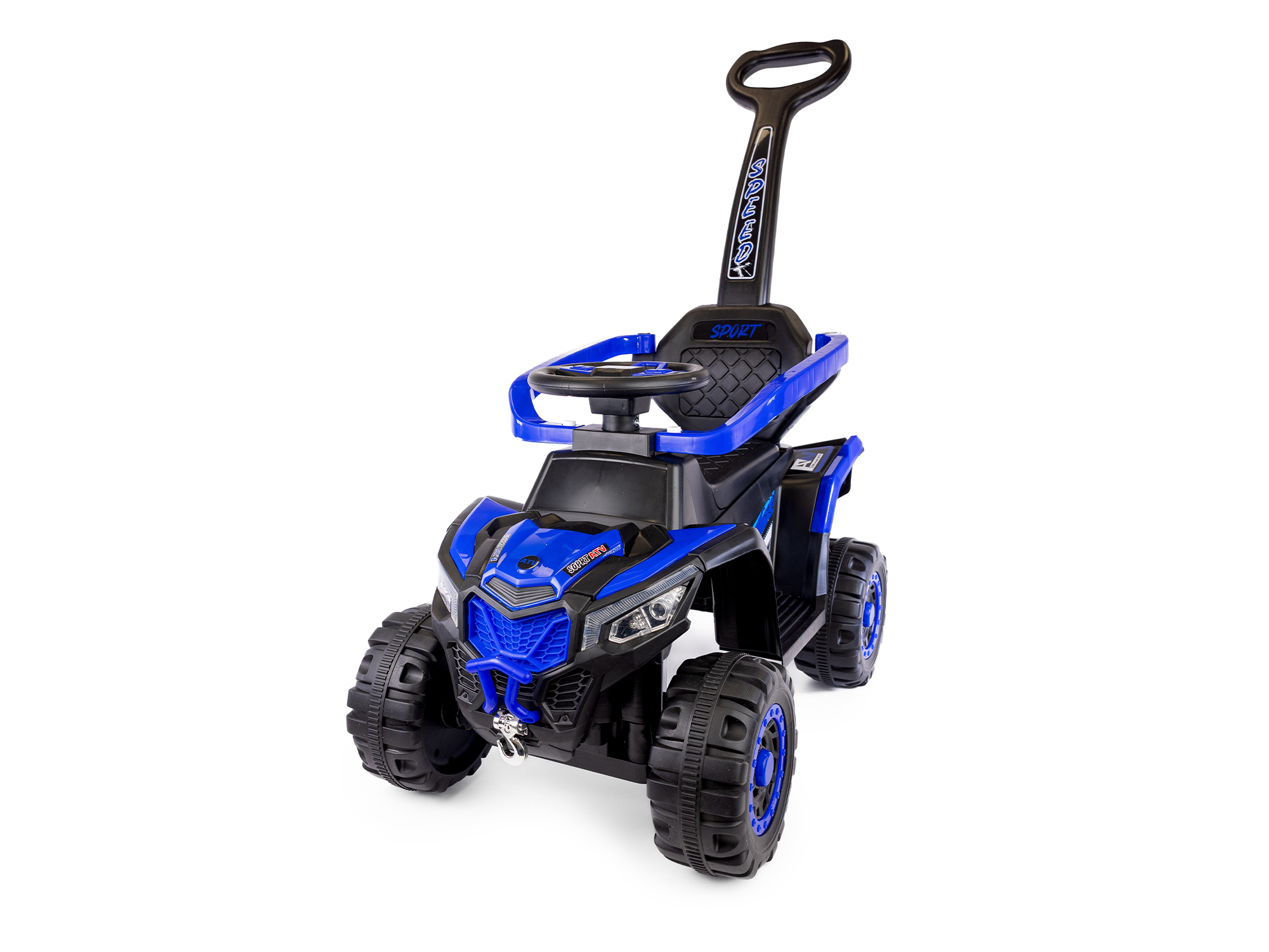 Mamido Speed MT280 Dětské elektrické odrážedlo | autíčko 3v1 s vodící tyčí modré