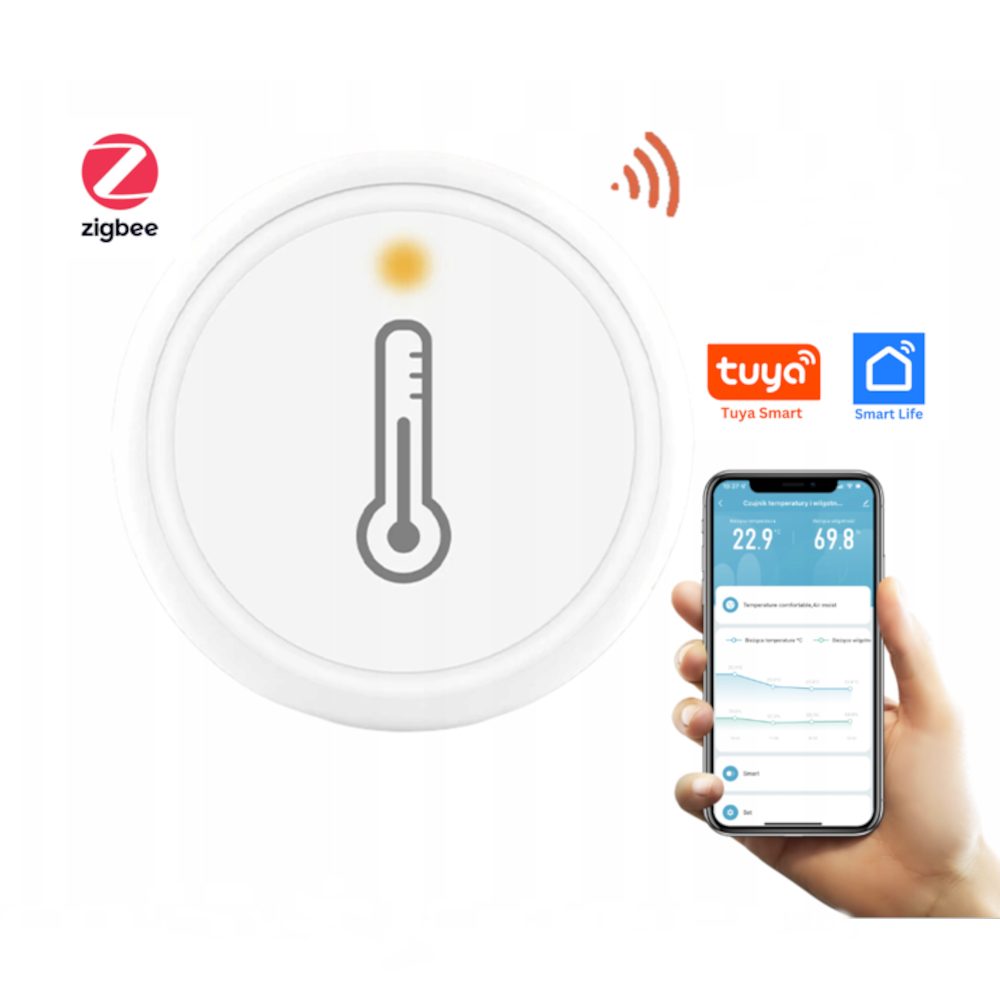 Senzor Teploty a Vlhkosti ZigBee 3.0 ZC-W1