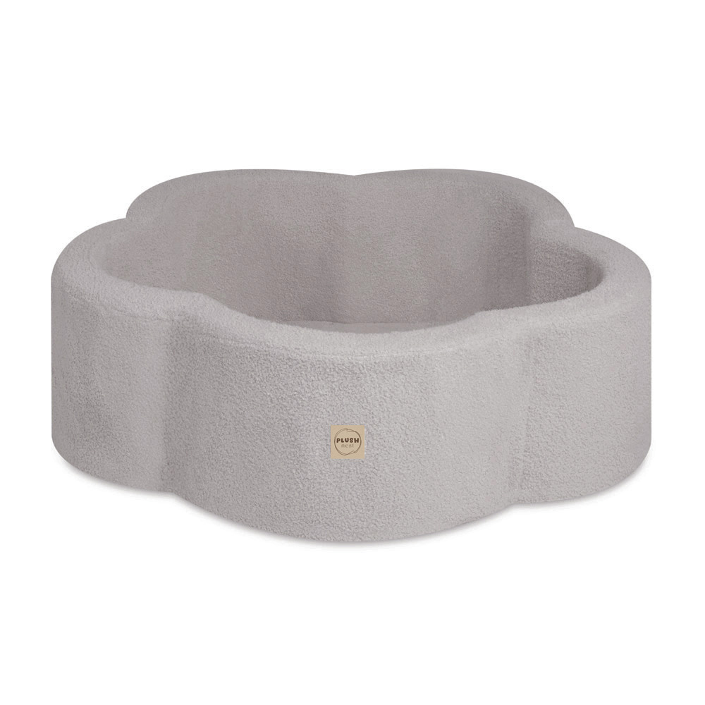 PLUSH NEST PLUSH NEST Suchý bazén Květinová zóna Beránek (šedý) 95 × 30 cm
