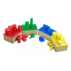 Moyo Montessori Moyo Montessori Barevné válečky bez úchytů z bukového dřeva