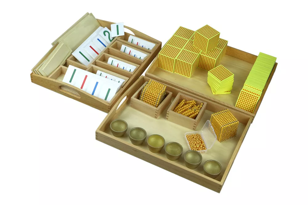 Moyo Montessori Moyo Montessori Kompletní sada zlatého perlového materiálu