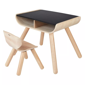 PlanToys PlanToys Dětský stolek se židlí - černý