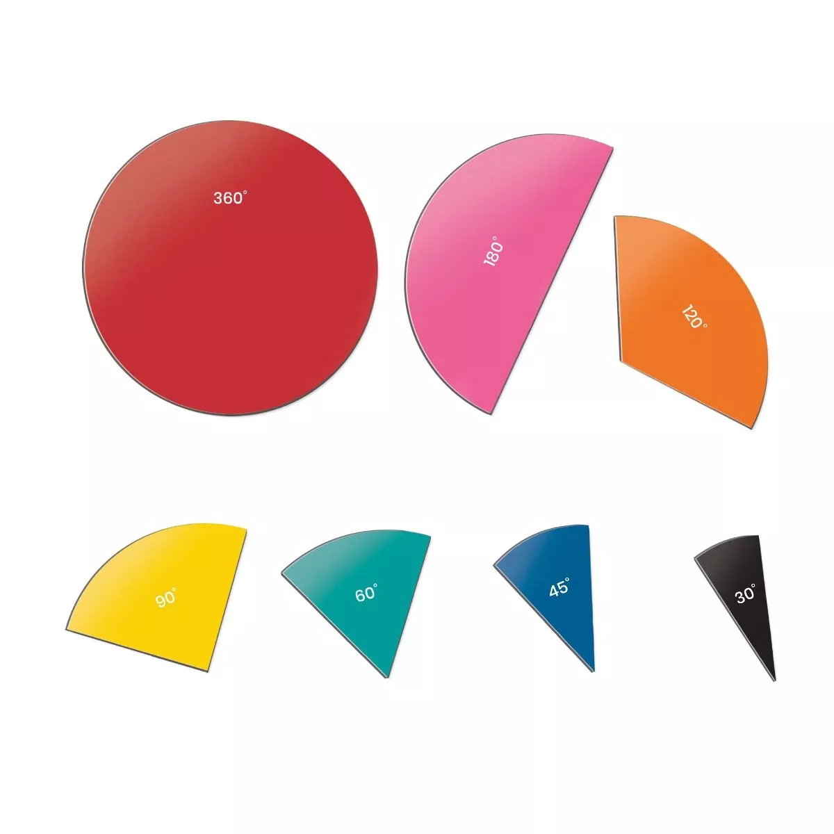 Learning Resources Learning Resources Barevné kruhy s úhly - magnetické