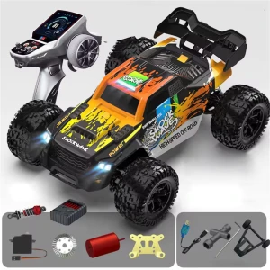 Auto na dálkové ovládání 60 km/h RC Monster Truck 1:16 4WD Brushless 2.4GHz oranžové