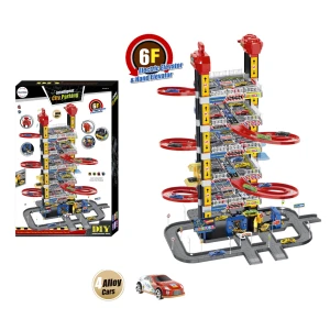 Šestipatrové parkoviště se silnicí a autíčky XXL s elektrickým výtahem