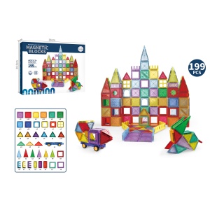 Mamido Magnetická stavebnice 199 dílů Alphabet Windows XXL