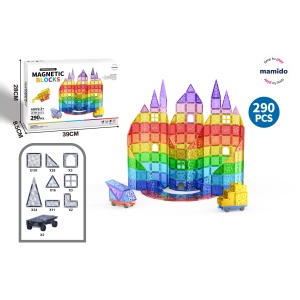 Mamido Magnetická stavebnice 290 dílů Rainbow ULTRA XXL