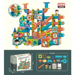 Magnetická stavebnice kuličková dráha 268 dílů XXL