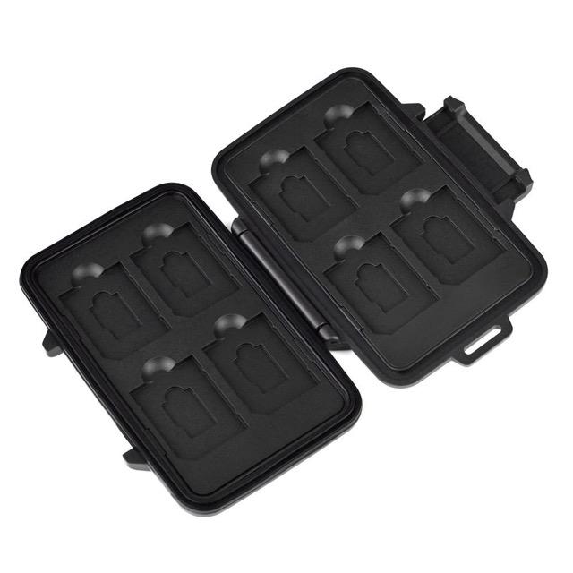 Voděodolné pouzdro pro SD / TF karty (8xSD + 8xTF) - černé SD-C32