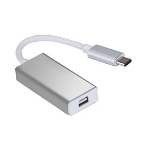 Redukce USB-C (samec) / Mini DisplayPort (samice) - Stříbrná