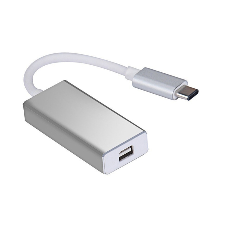 Redukce USB-C (samec) / Mini DisplayPort (samice) - Stříbrná
