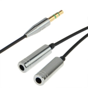 Rozdvojka 3.5mm jack na 2x 3.5mm jack - Stříbrná