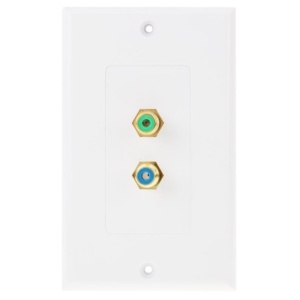 RCA panelový konektor - 2 x Samice