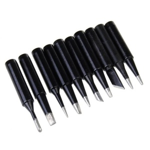Pájecí černé hroty 900M-T - Sada 10 kusů
