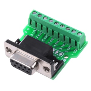 D-Sub DE-9 samice RS232 adaptér na svorkovnici