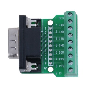 D-Sub DE-9 samec RS485 adaptér na svorkovnici