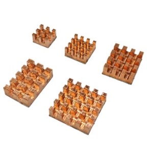 Sada měděných chladičů pro Raspberry 4B - 5 kusů