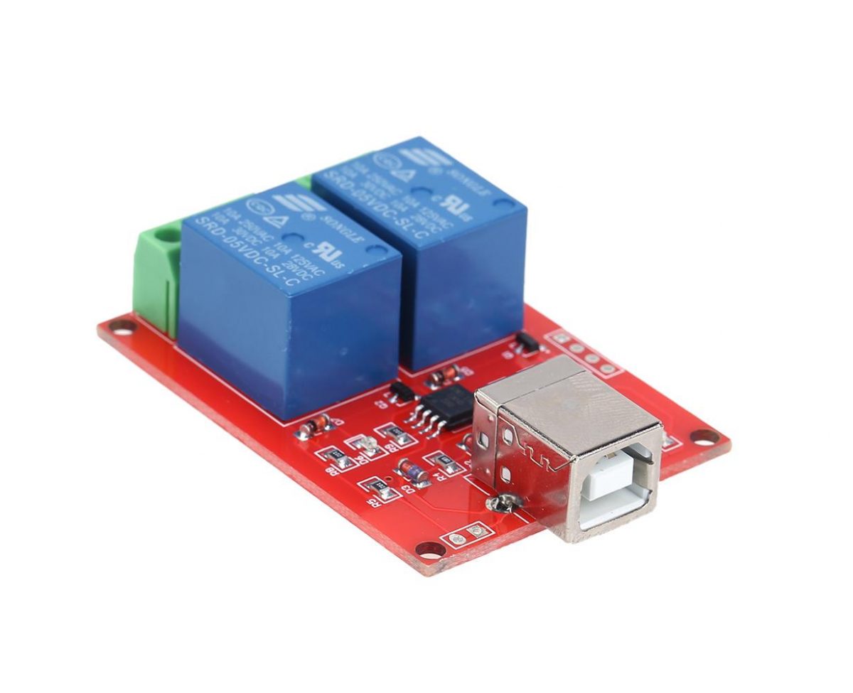 USB relé 2 kanály 5V s Attiny45
