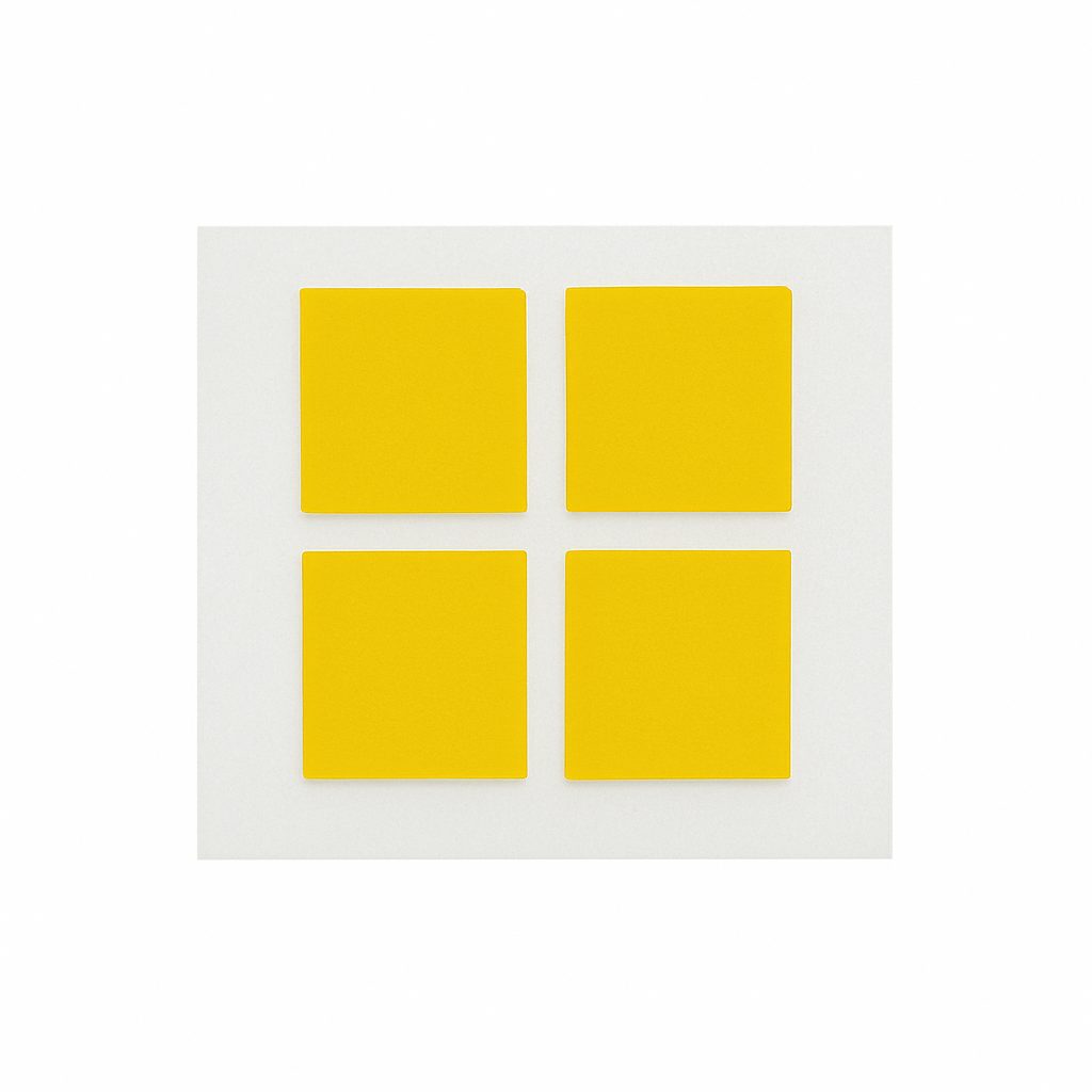 Zlatý kaptonový čtvereček 16x16 mm - 100 kusů