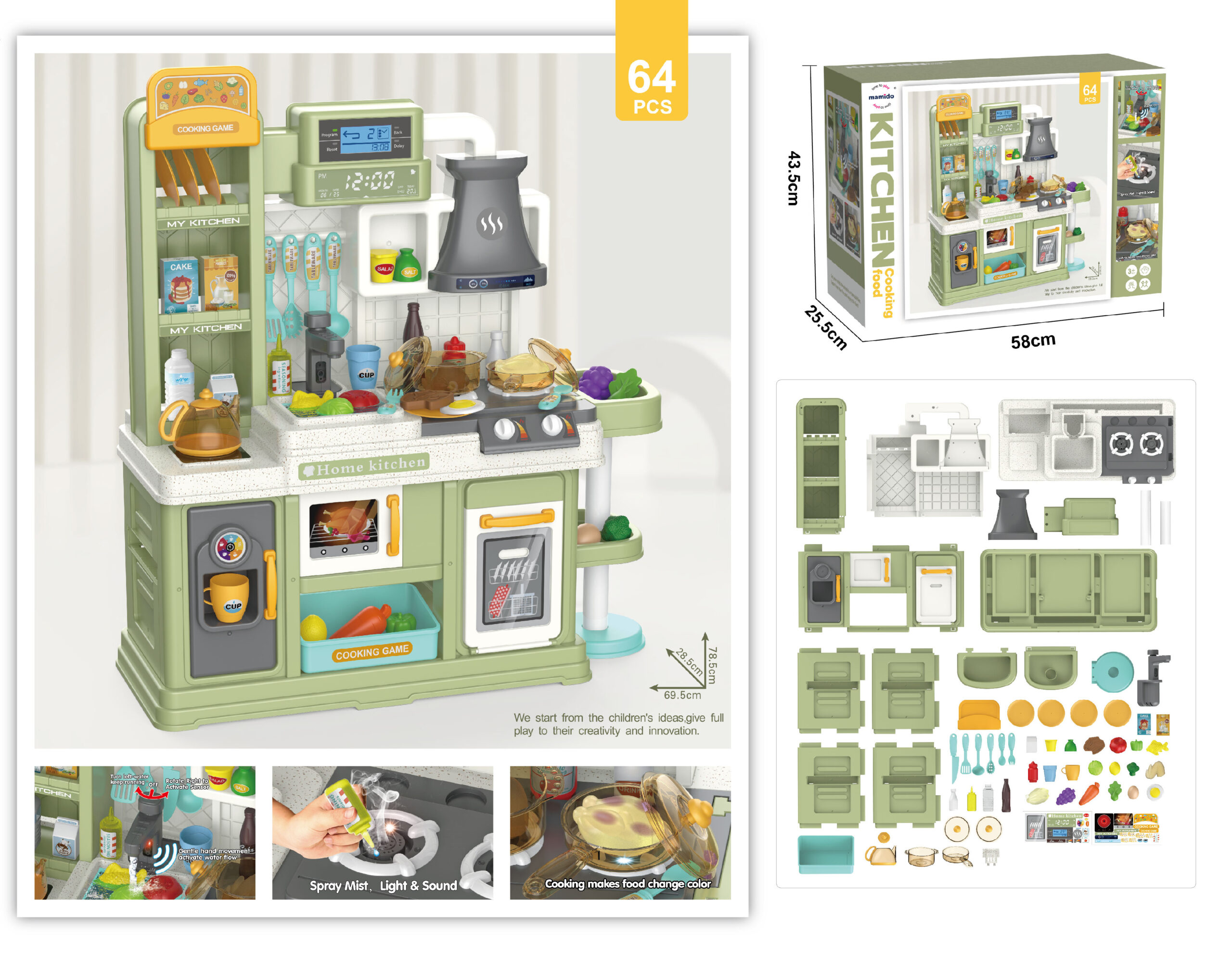 Mamido Dětská kuchyňka se světlem