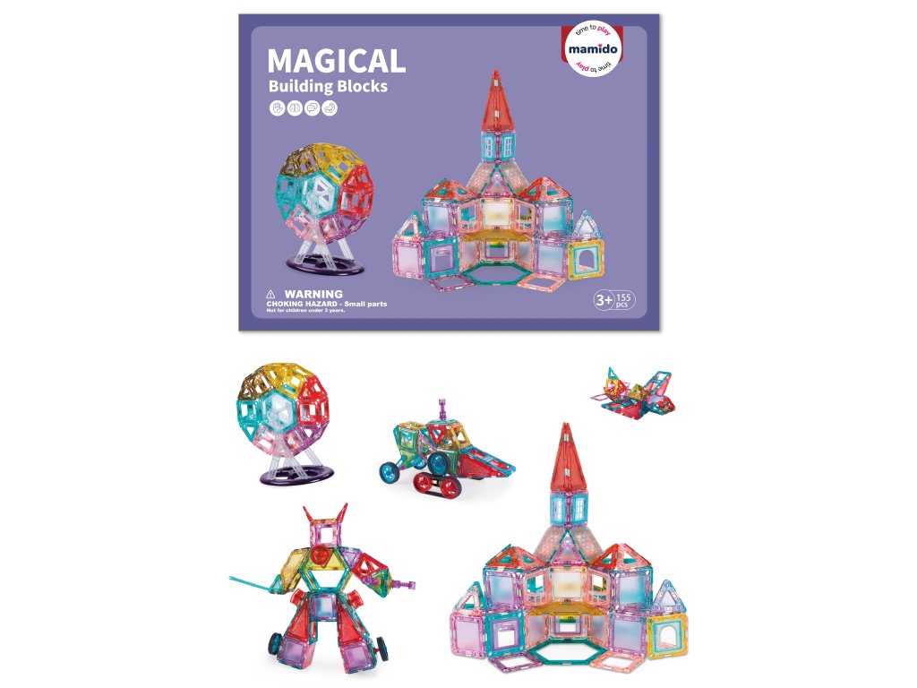 Magnetická stavebnice 155 dílů MT1487